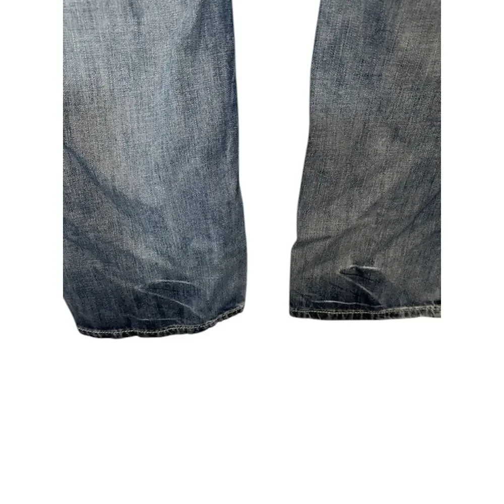 INC Blue Cotton Straight Relaxed Fit Classic Denim Jeans Men Sz 34/32